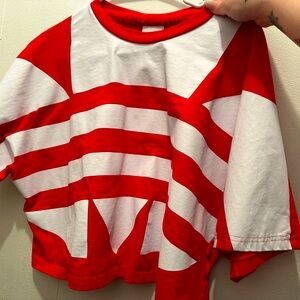 Adidas large logo crop top - Size Medium